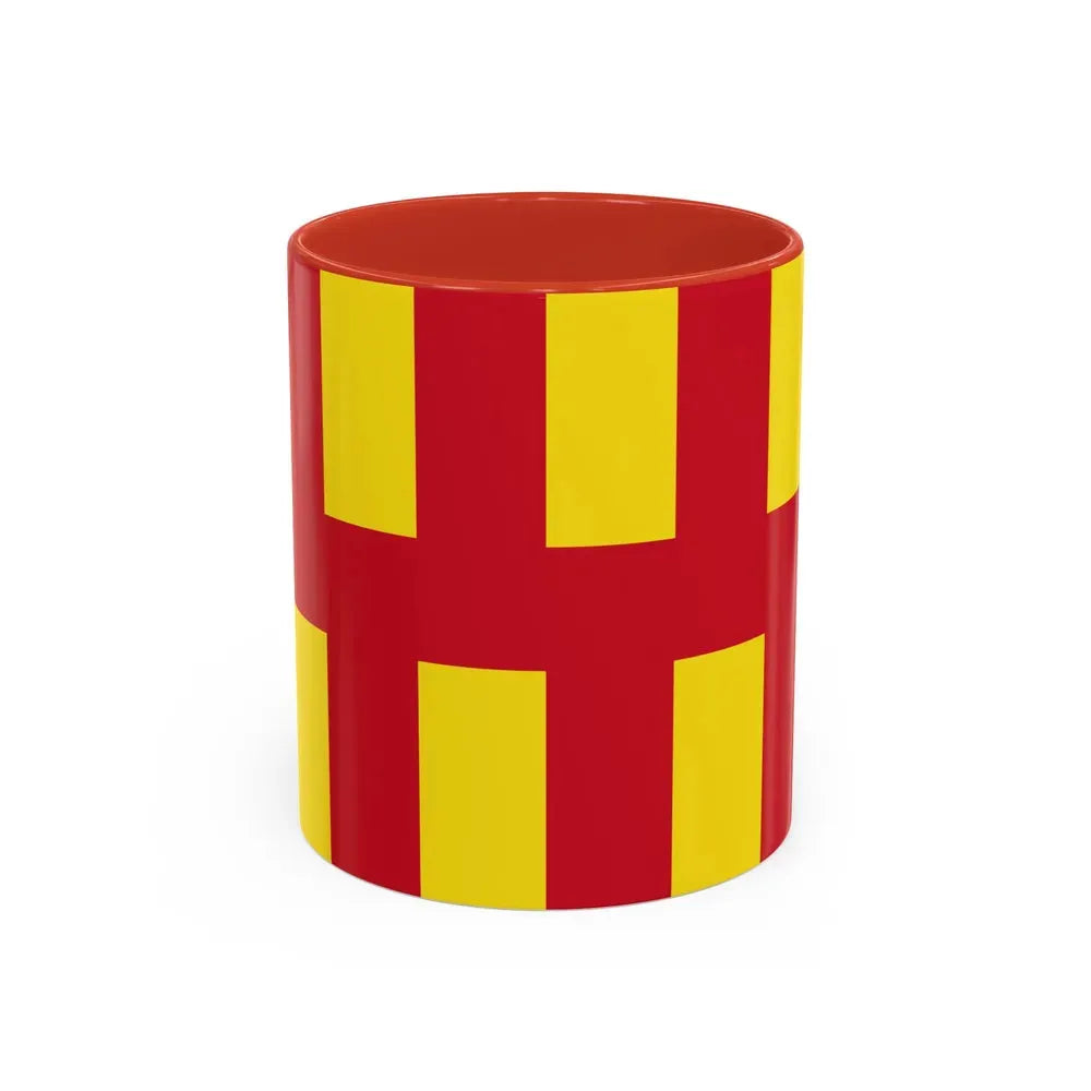Flag of Northumberland UK - Accent Coffee Mug 11oz Red - Go Mug Yourself