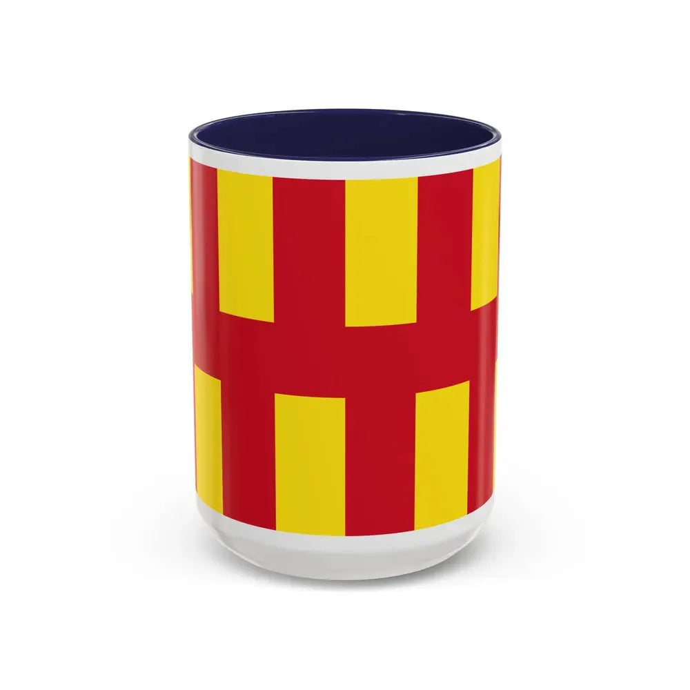 Flag of Northumberland UK - Accent Coffee Mug 15oz Navy - Go Mug Yourself
