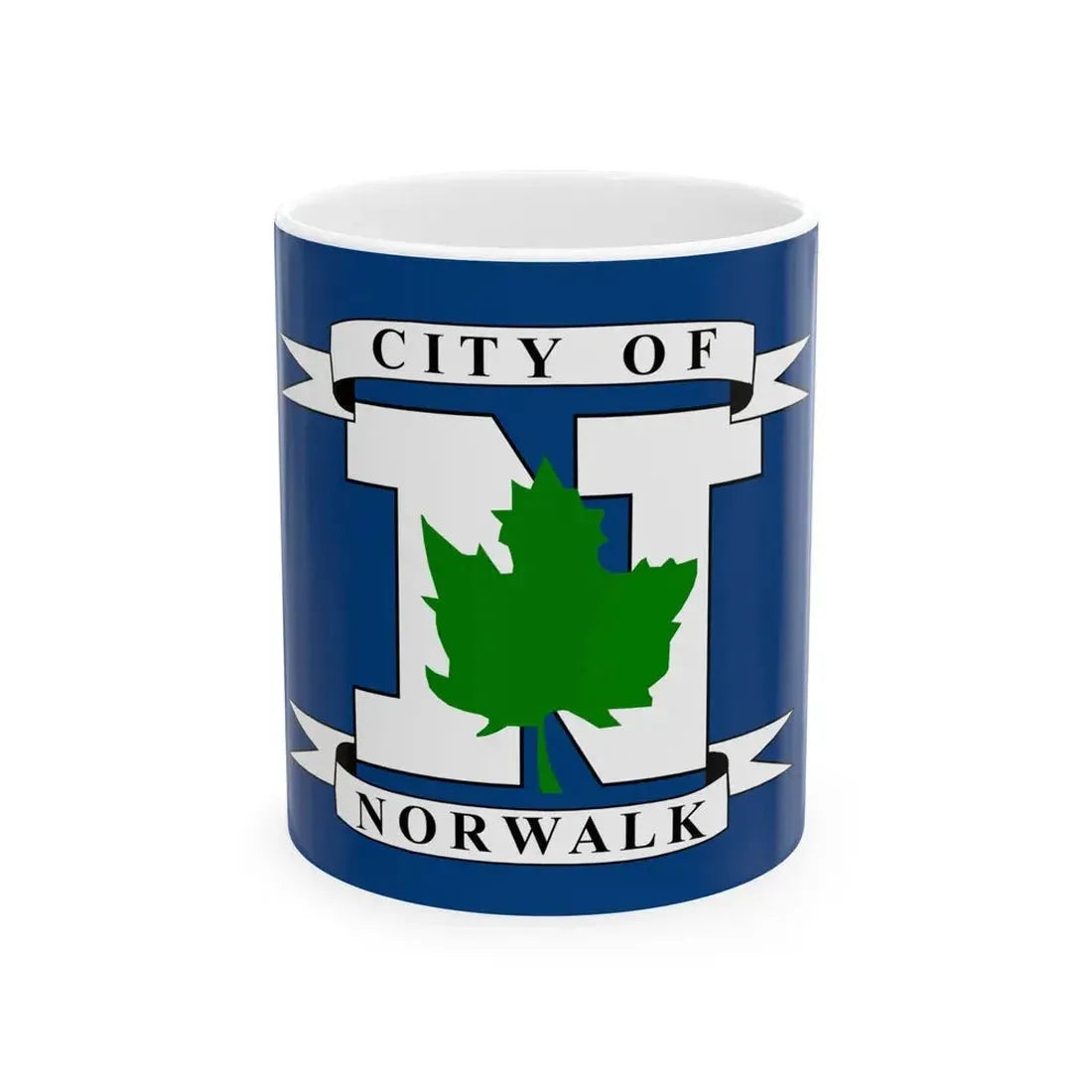 Flag of Norwalk Ohio (United States) White Coffee Mug 11oz - Go Mug Yourself