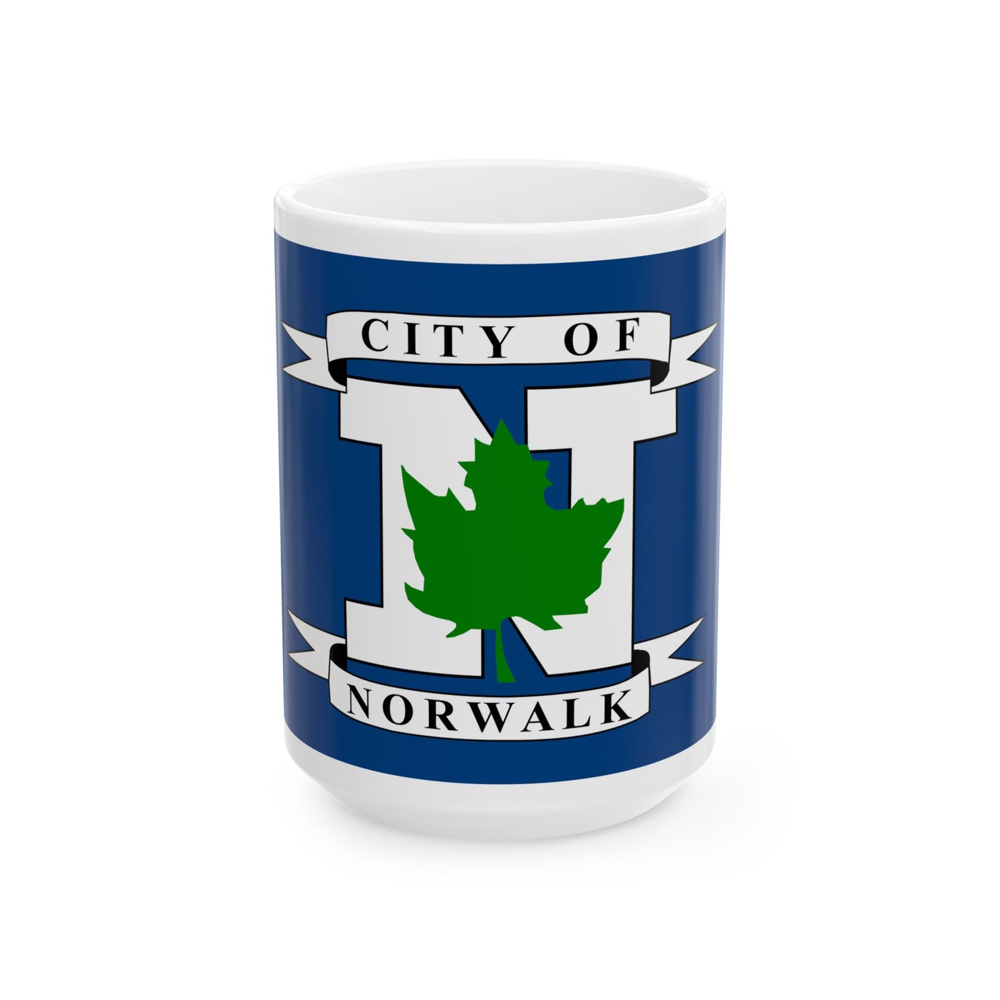 Flag of Norwalk Ohio (United States) White Coffee Mug-15oz-Go Mug Yourself