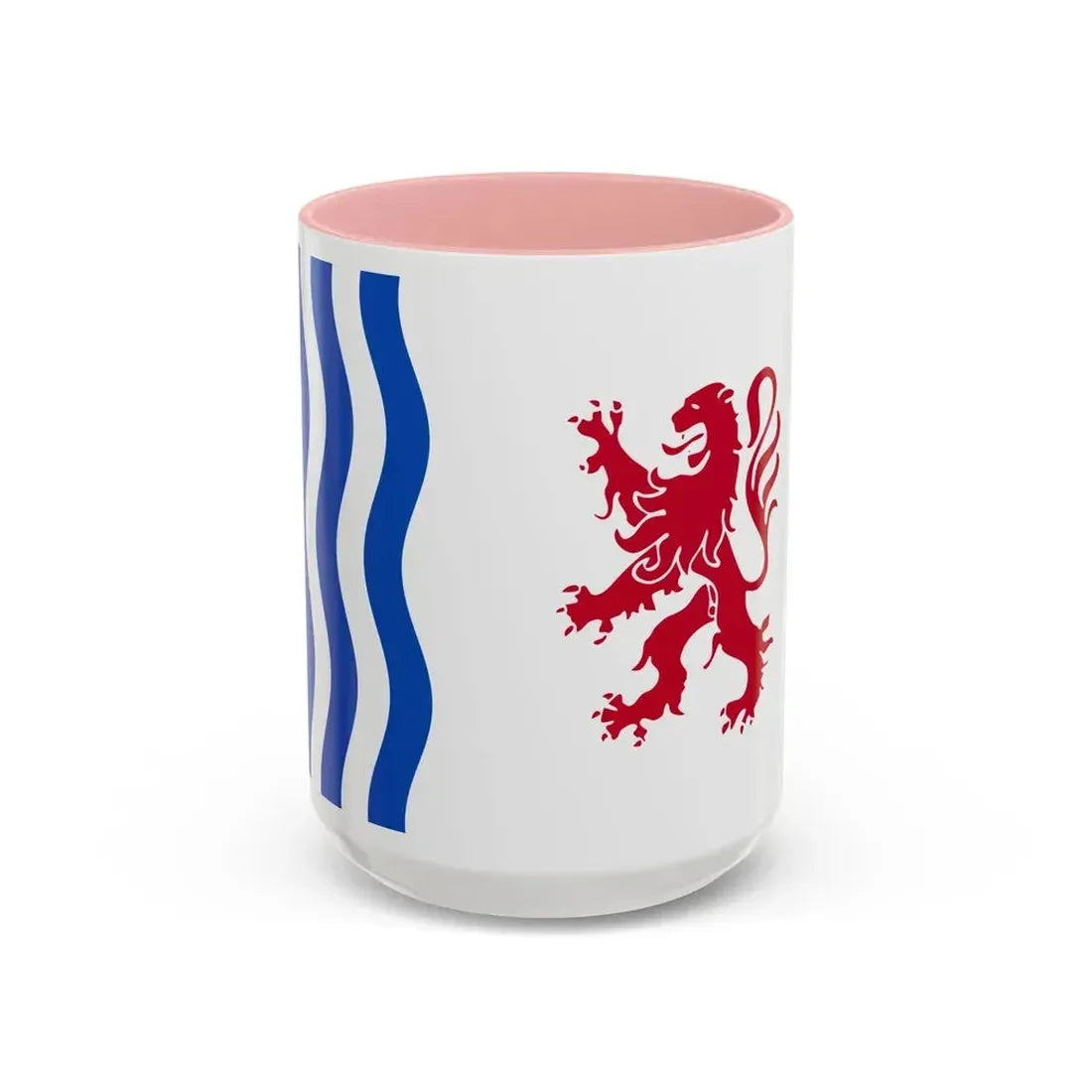 Flag of Nouvelle Aquitaine France - Accent Coffee Mug 15oz Pink - Go Mug Yourself