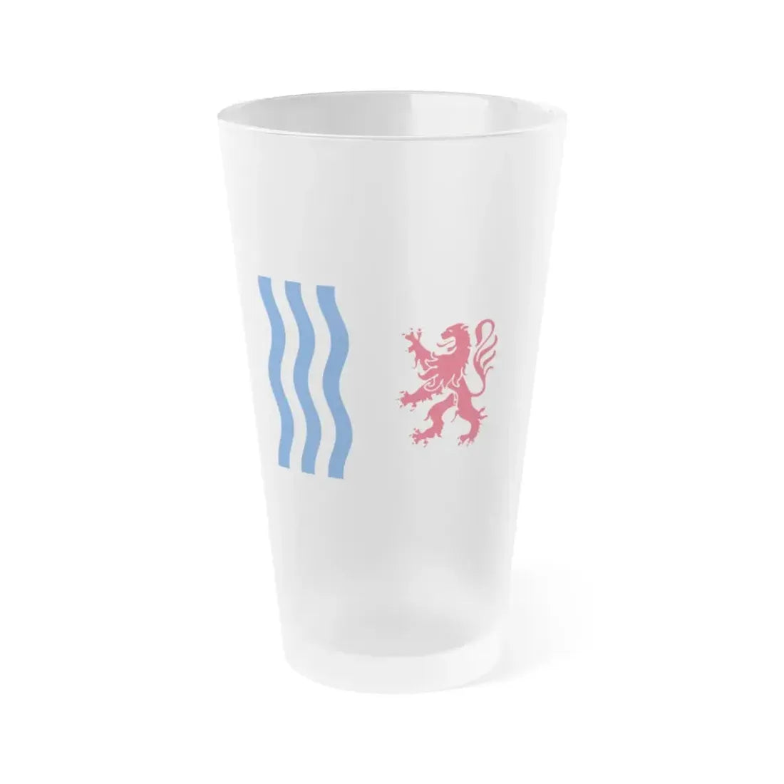 Flag of Nouvelle Aquitaine France - Frosted Pint Glass 16oz 16oz Frosted - Go Mug Yourself