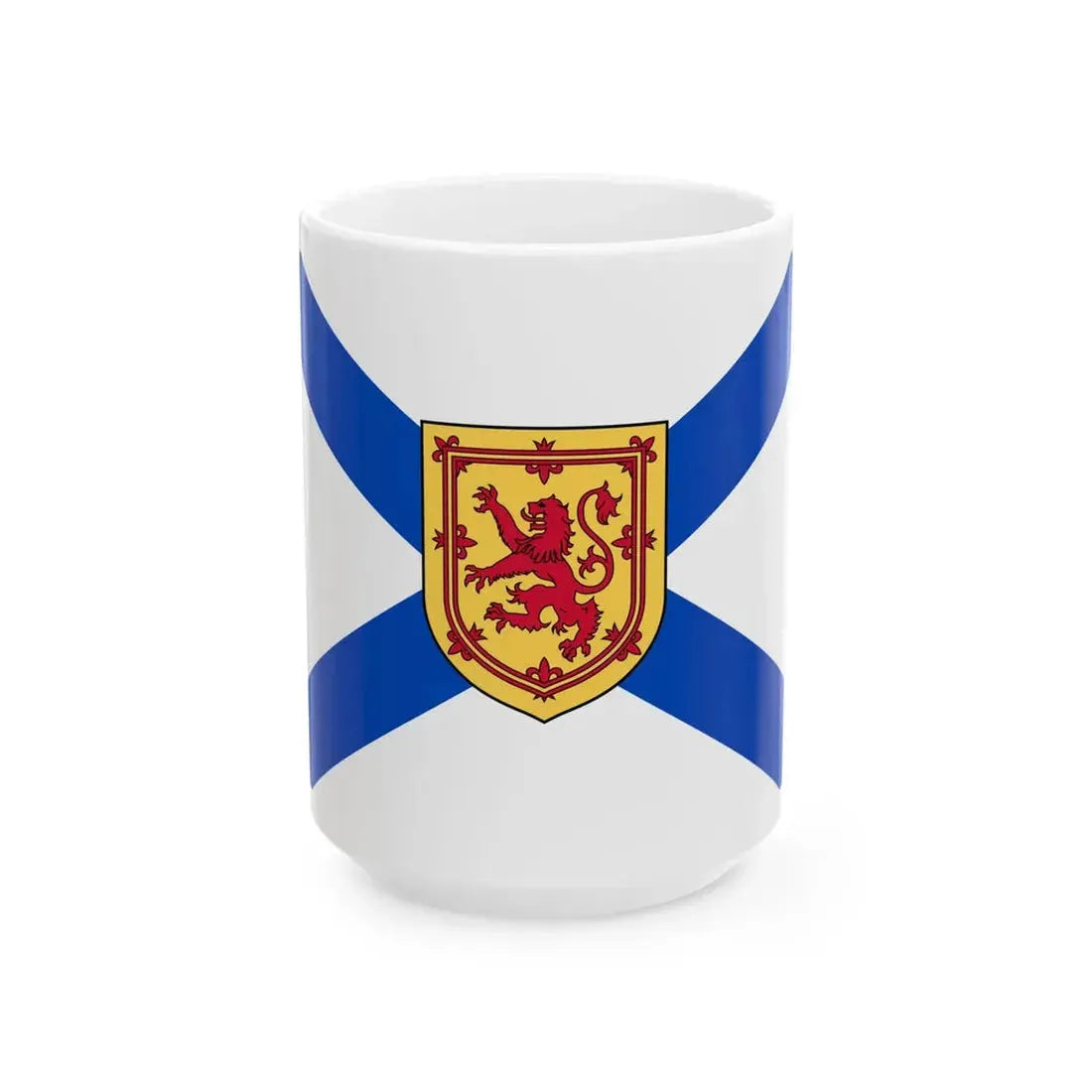 Flag of Nova Scotia 3-2 (Canada) White Coffee Mug 15oz - Go Mug Yourself