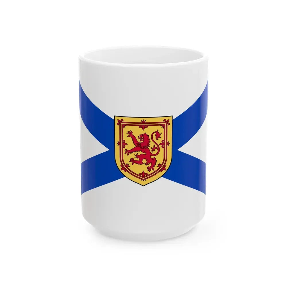 Flag of Nova Scotia Canada - White Coffee Mug 15oz - Go Mug Yourself