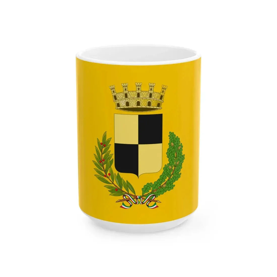 Flag of Novellara (Italy) White Coffee Mug 15oz - Go Mug Yourself