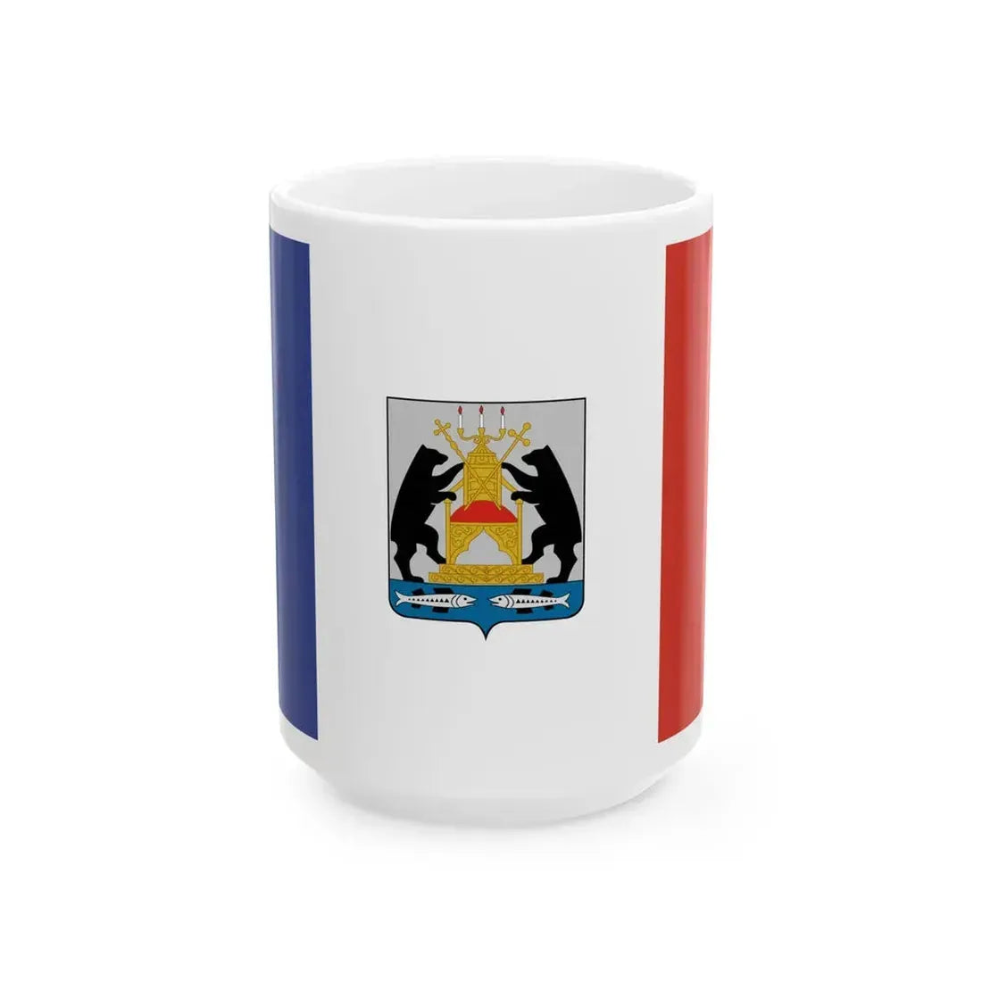 Flag of Novgorod Oblast (Russia) White Coffee Mug 15oz - Go Mug Yourself