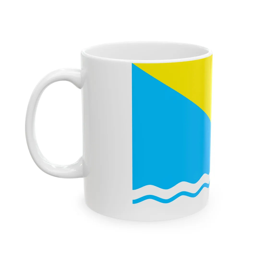 Flag of Novoazovsk raion (Ukraine) White Coffee Mug - Go Mug Yourself