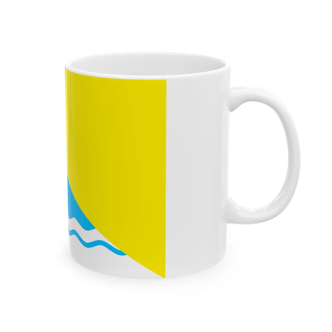 Flag of Novoazovsk raion (Ukraine) White Coffee Mug - Go Mug Yourself
