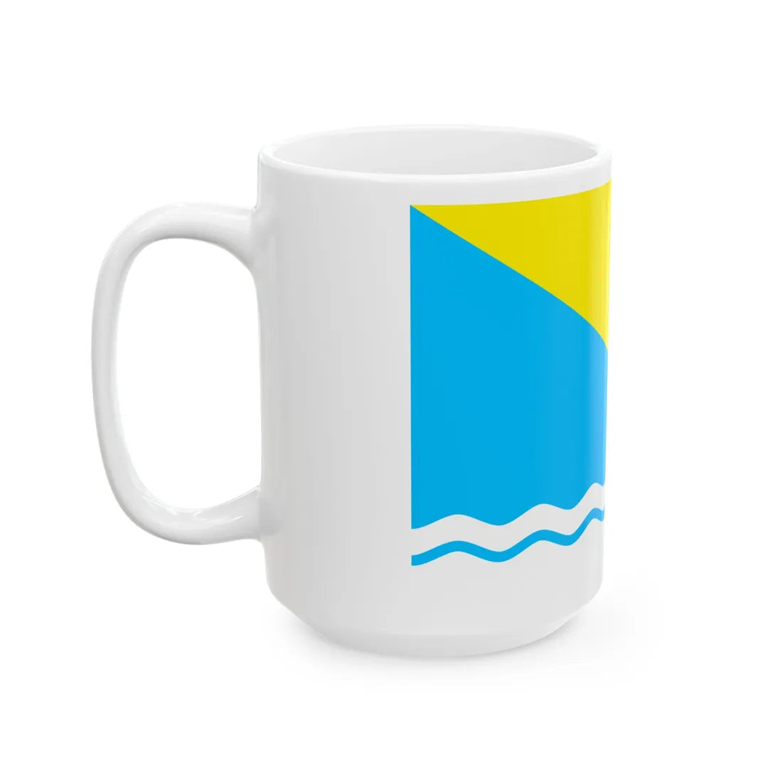 Flag of Novoazovsk raion (Ukraine) White Coffee Mug - Go Mug Yourself