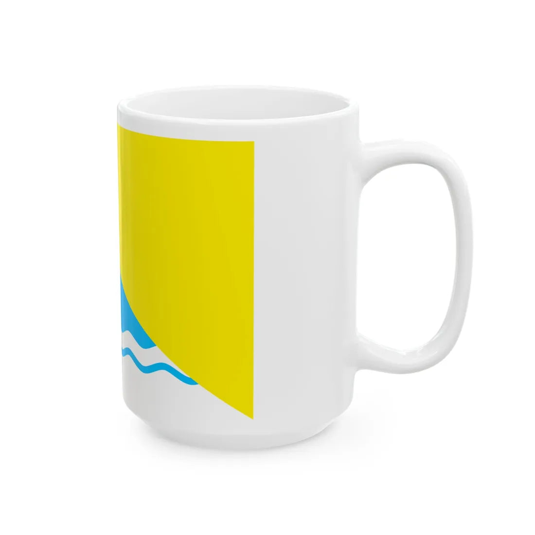 Flag of Novoazovsk raion (Ukraine) White Coffee Mug - Go Mug Yourself
