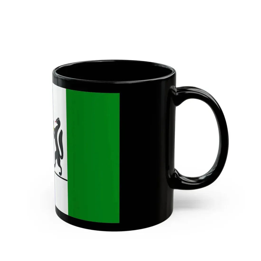 Flag of Novosibirsk Oblast Russia - Black Coffee Mug - Go Mug Yourself