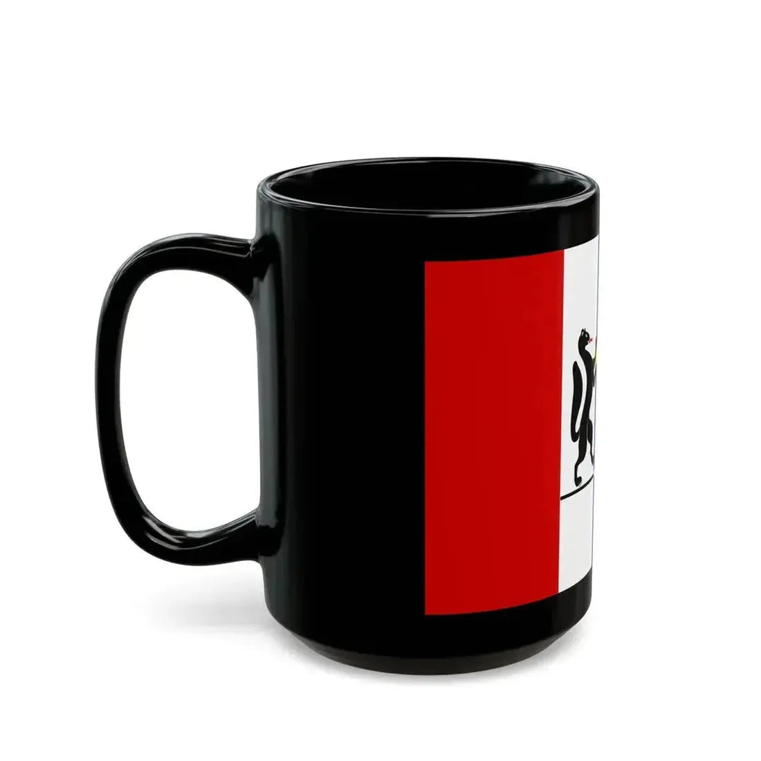 Flag of Novosibirsk Oblast Russia - Black Coffee Mug - Go Mug Yourself