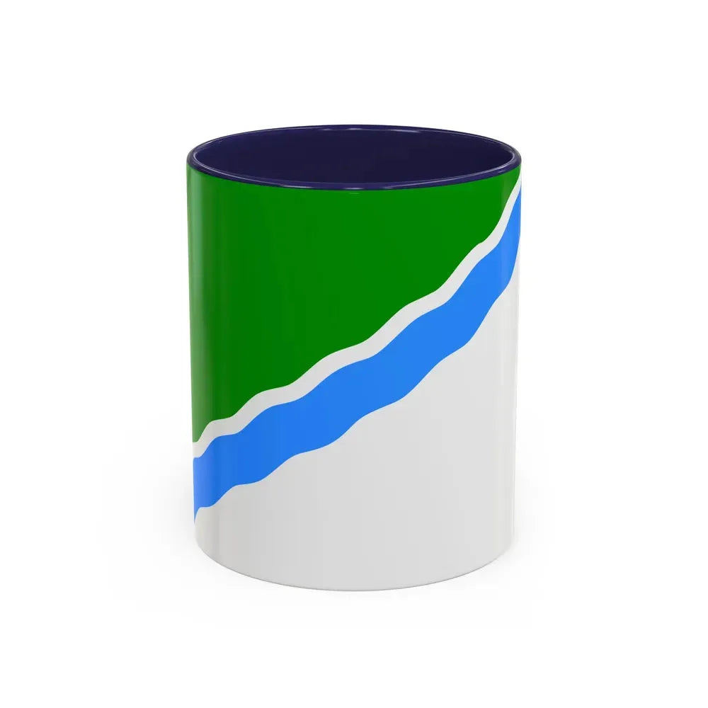 Flag of Novosibirsk Russia - Accent Coffee Mug 11oz Navy - Go Mug Yourself