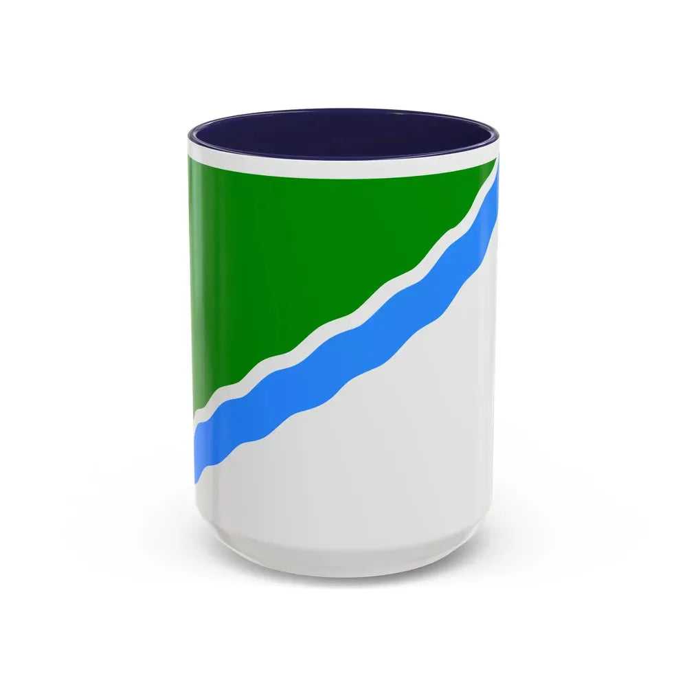 Flag of Novosibirsk Russia - Accent Coffee Mug 15oz Navy - Go Mug Yourself