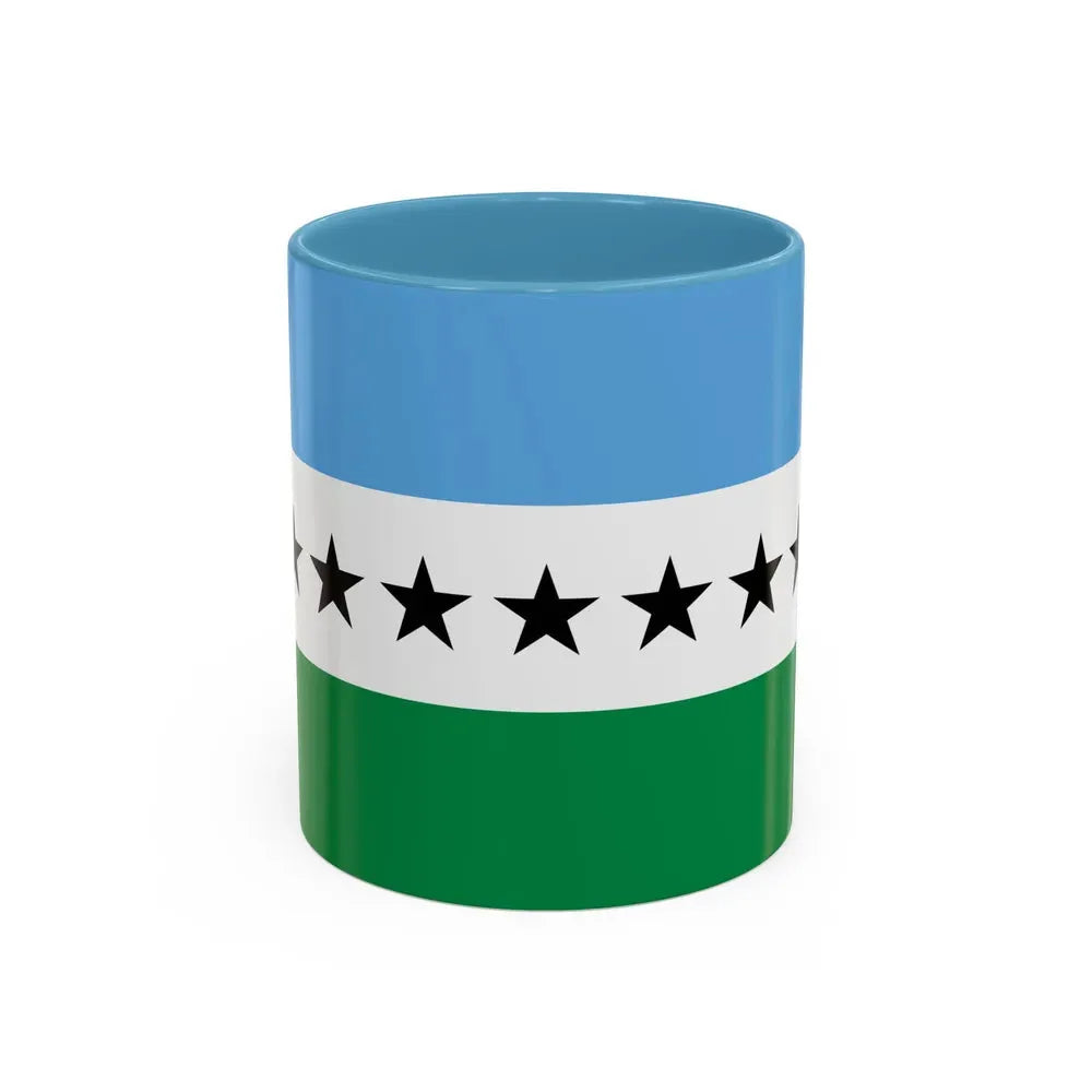 Flag of Nueva Loja Ecuador - Accent Coffee Mug 11oz Light Blue - Go Mug Yourself