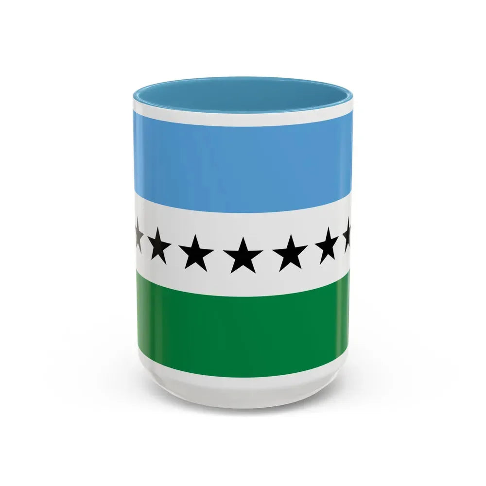 Flag of Nueva Loja Ecuador - Accent Coffee Mug 15oz Light Blue - Go Mug Yourself