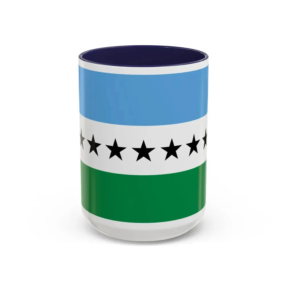 Flag of Nueva Loja Ecuador - Accent Coffee Mug 15oz Navy - Go Mug Yourself