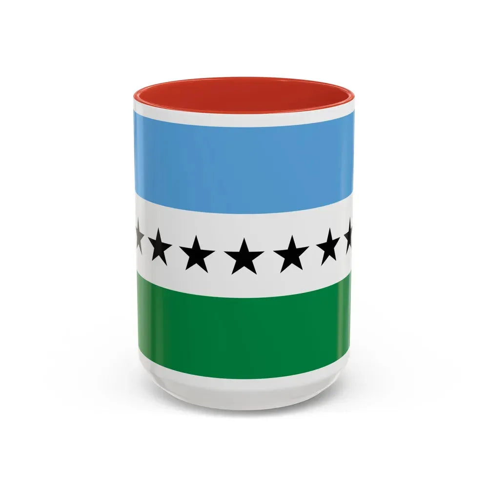 Flag of Nueva Loja Ecuador - Accent Coffee Mug 15oz Red - Go Mug Yourself