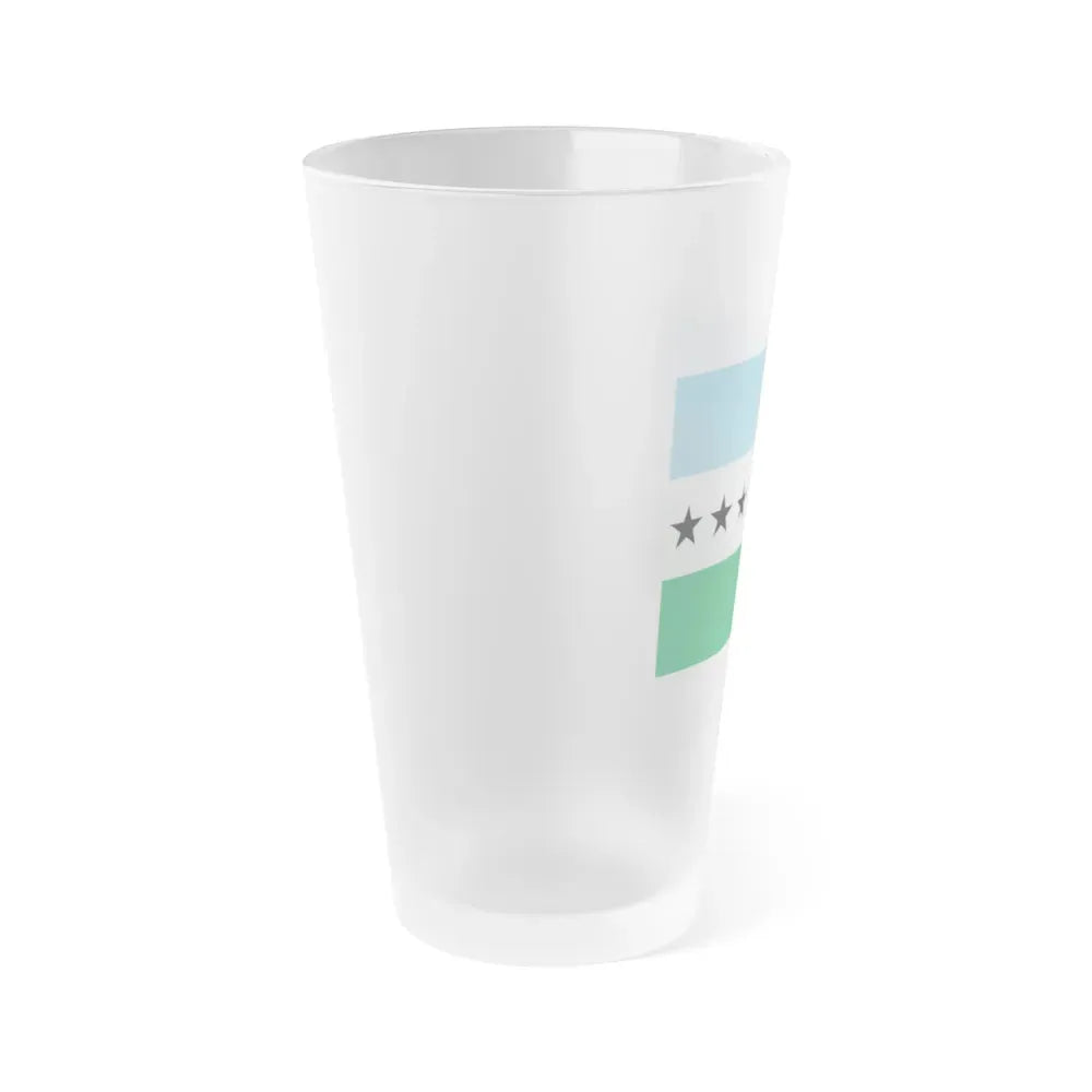 Flag of Nueva Loja Ecuador - Frosted Pint Glass 16oz - Go Mug Yourself
