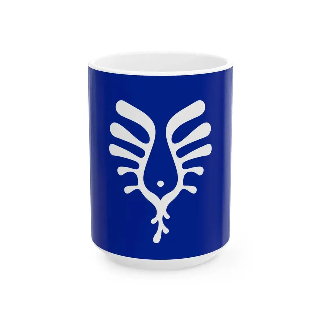 Flag of Nunavik Thomassie Mangiok (Canada) White Coffee Mug 15oz - Go Mug Yourself
