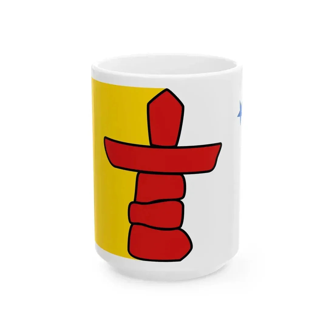 Flag of Nunavut 3-2 (Canada) White Coffee Mug 15oz - Go Mug Yourself