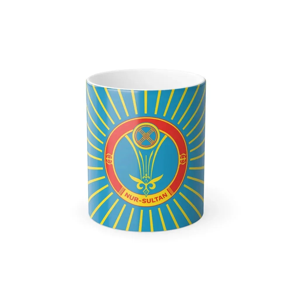 Flag of Nur Sultan Kazakhstan - Color Changing Coffee Mug 11oz - Go Mug Yourself
