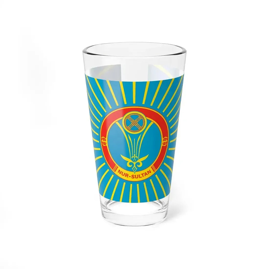 Flag of Nur Sultan Kazakhstan - Pint Glass 16oz 16oz - Go Mug Yourself