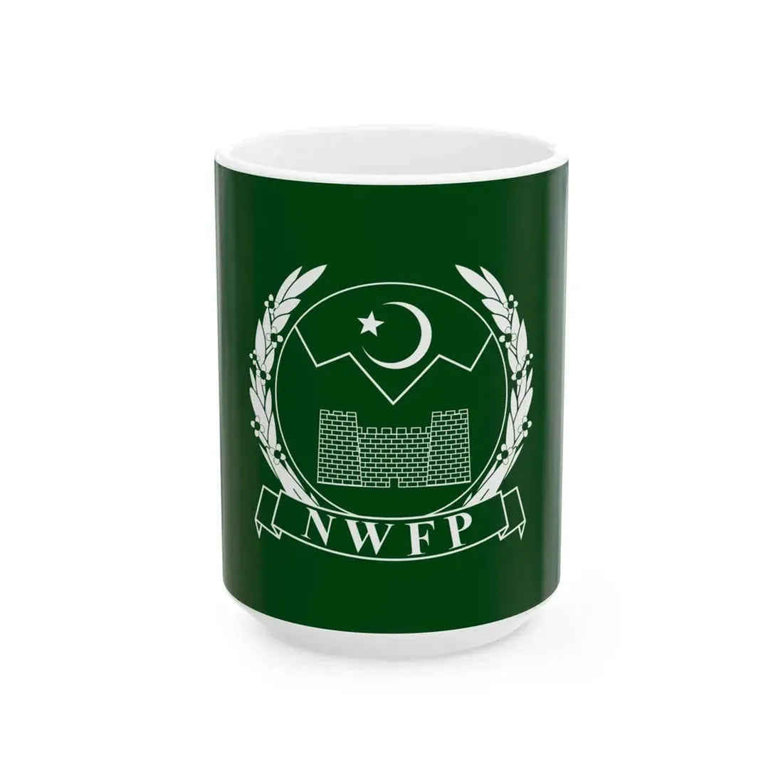Flag of NWFP (Pakistan) White Coffee Mug 15oz - Go Mug Yourself