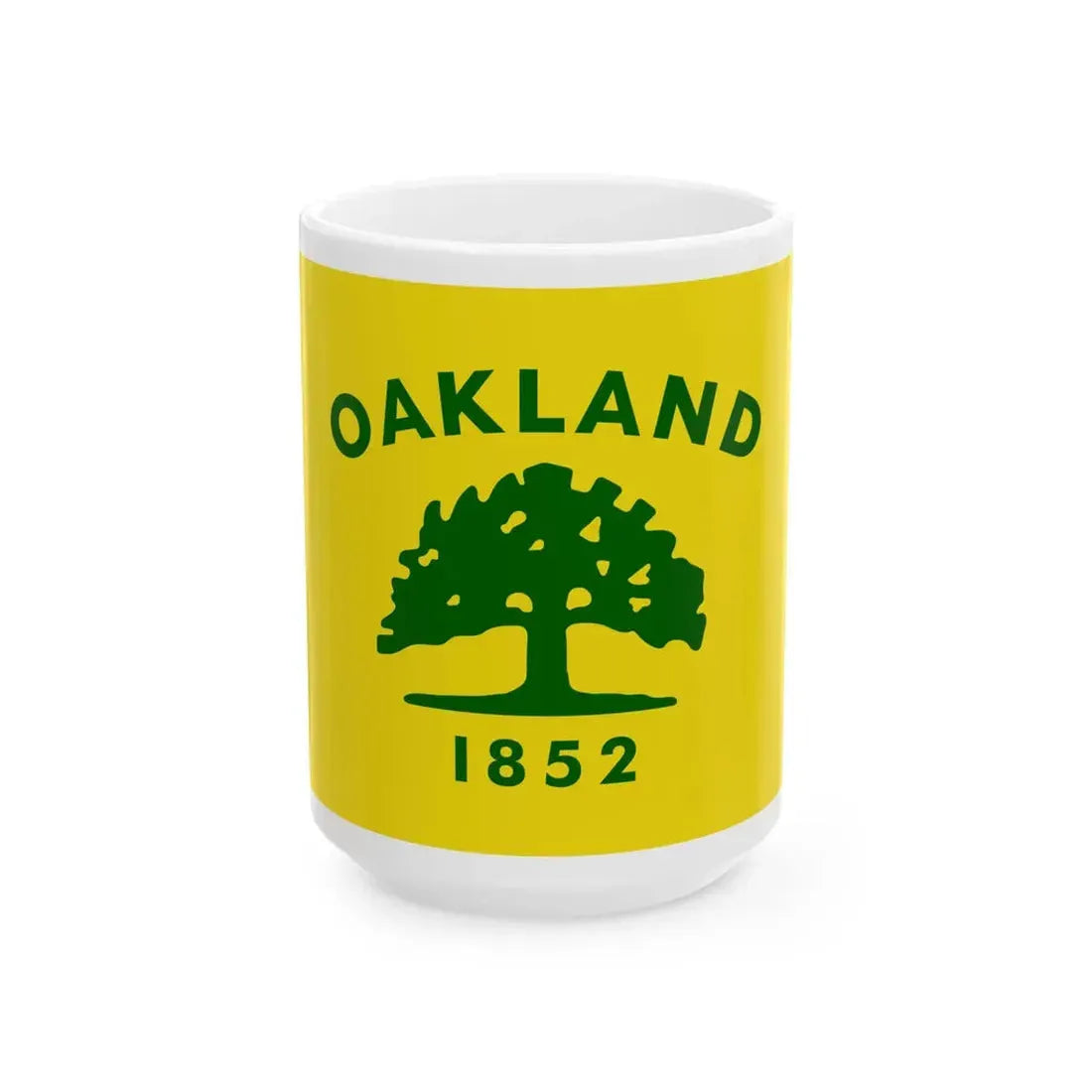 Flag of Oakland California (United States) White Coffee Mug 15oz - Go Mug Yourself