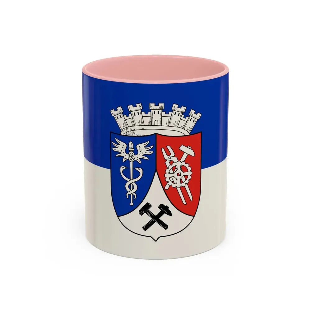 Flag of Oberhausen Germany - Accent Coffee Mug 11oz Pink - Go Mug Yourself