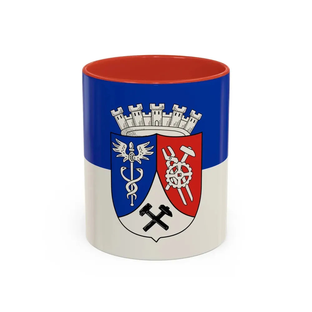 Flag of Oberhausen Germany - Accent Coffee Mug 11oz Red - Go Mug Yourself