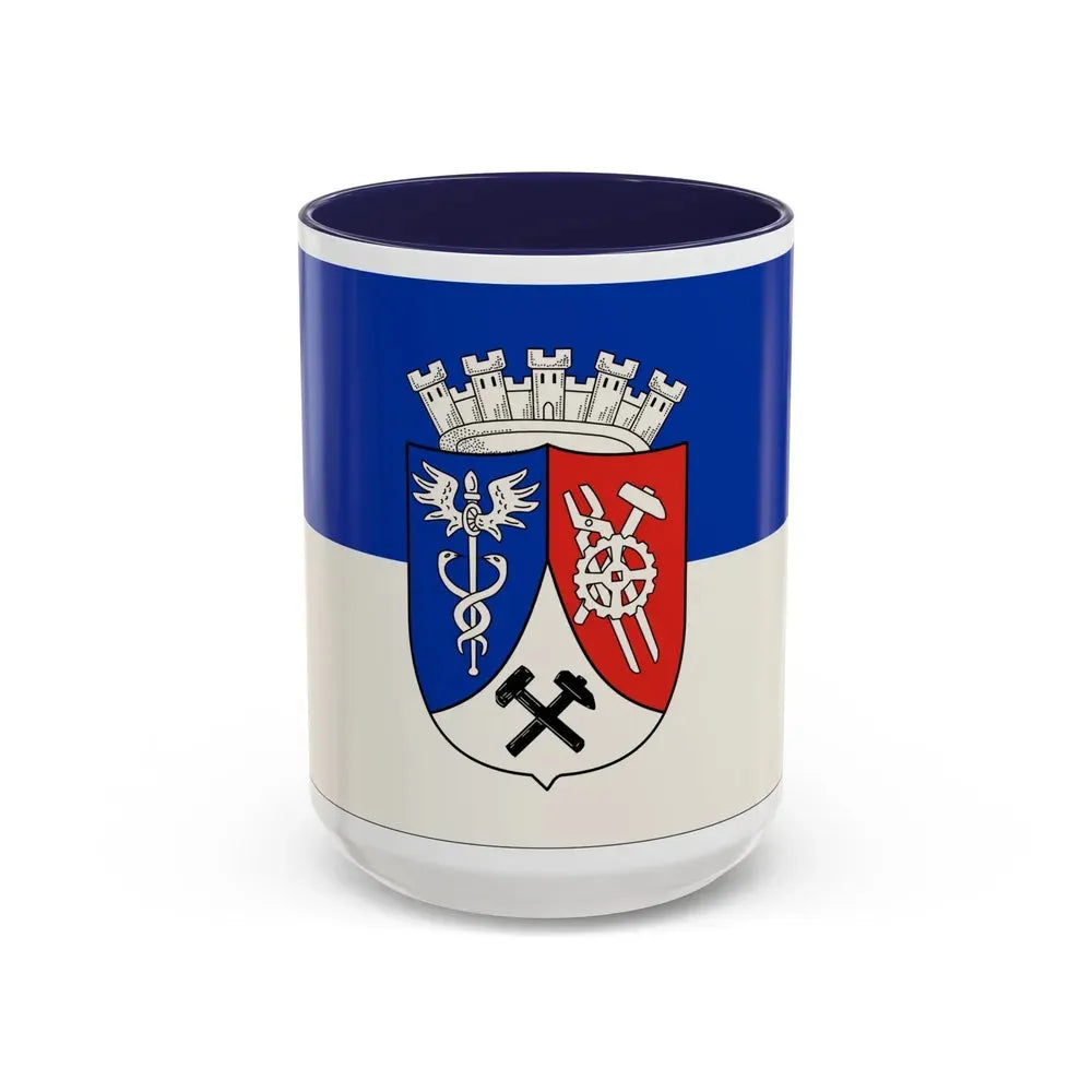 Flag of Oberhausen Germany - Accent Coffee Mug 15oz Navy - Go Mug Yourself