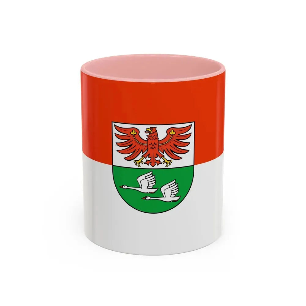 Flag of Oberhavel Germany - Accent Coffee Mug 11oz Pink - Go Mug Yourself
