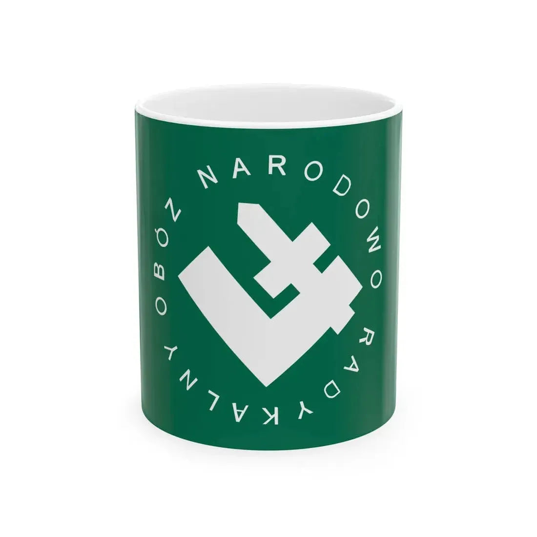 Flag of Oboz Narodowo Radykalny Alternative (Poland) White Coffee Mug 11oz - Go Mug Yourself