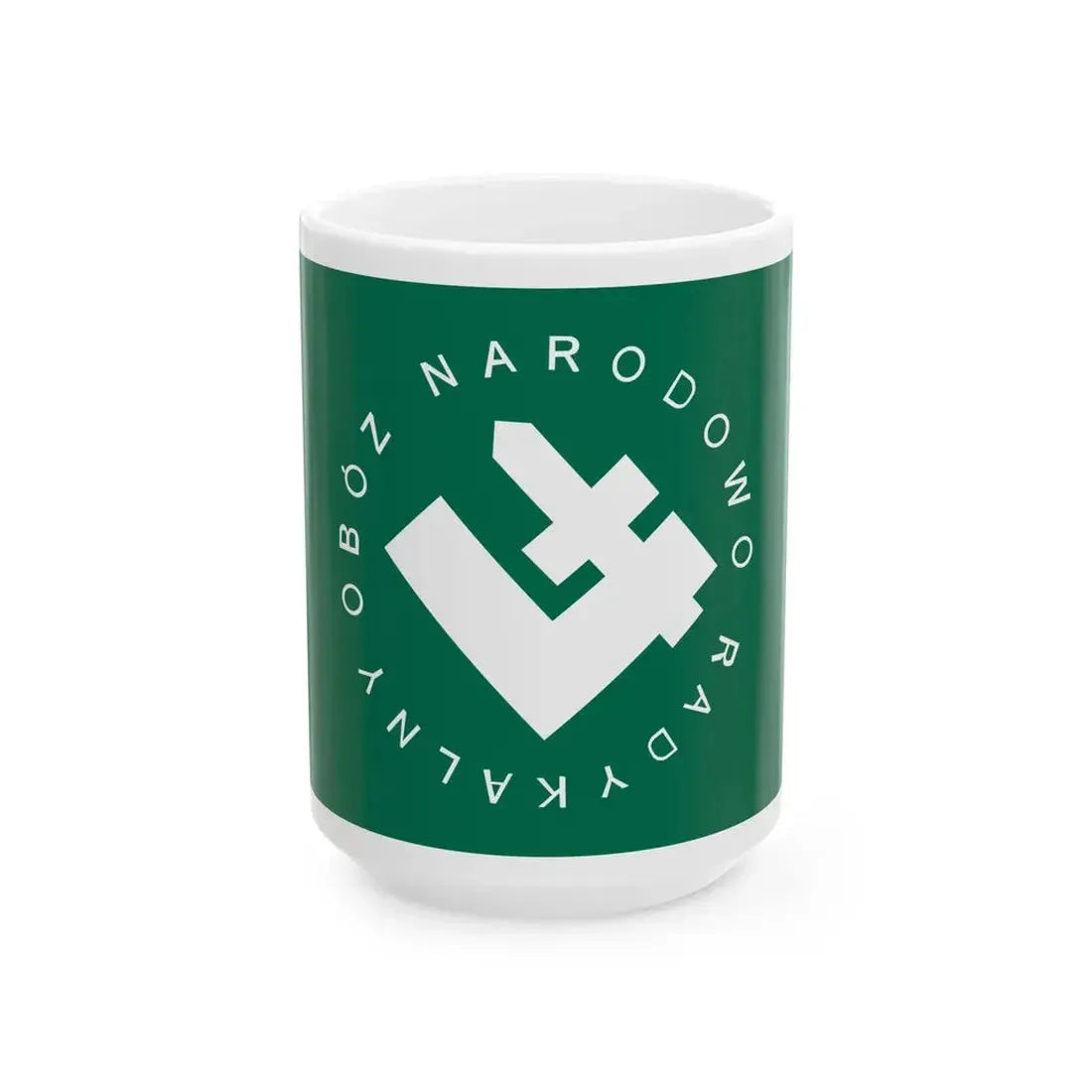 Flag of Oboz Narodowo Radykalny Alternative (Poland) White Coffee Mug 15oz - Go Mug Yourself