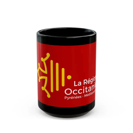 Flag of Occitanie France - Black Coffee Mug 15oz - Go Mug Yourself