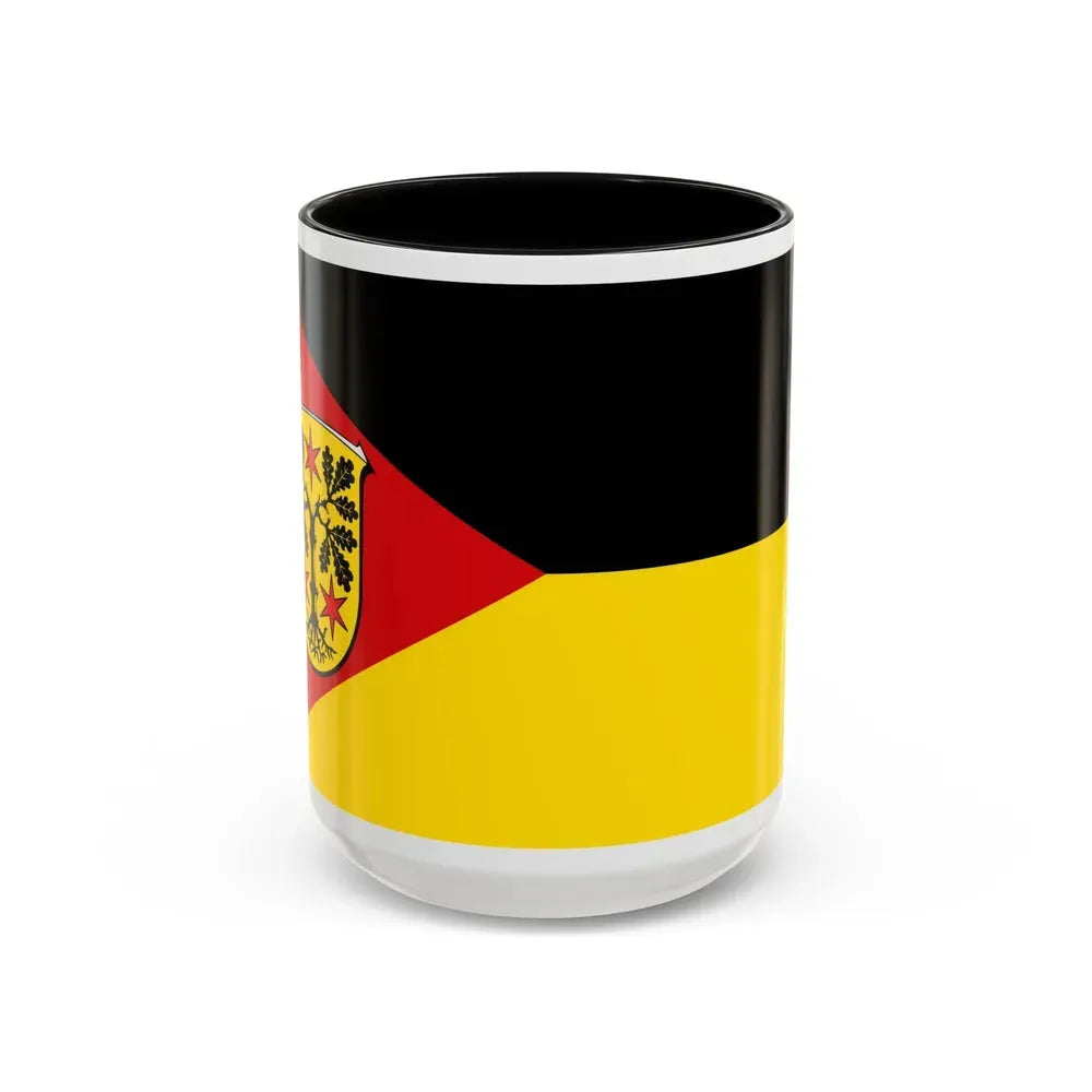 Flag of Odenwaldkreis Germany - Accent Coffee Mug 15oz Black - Go Mug Yourself