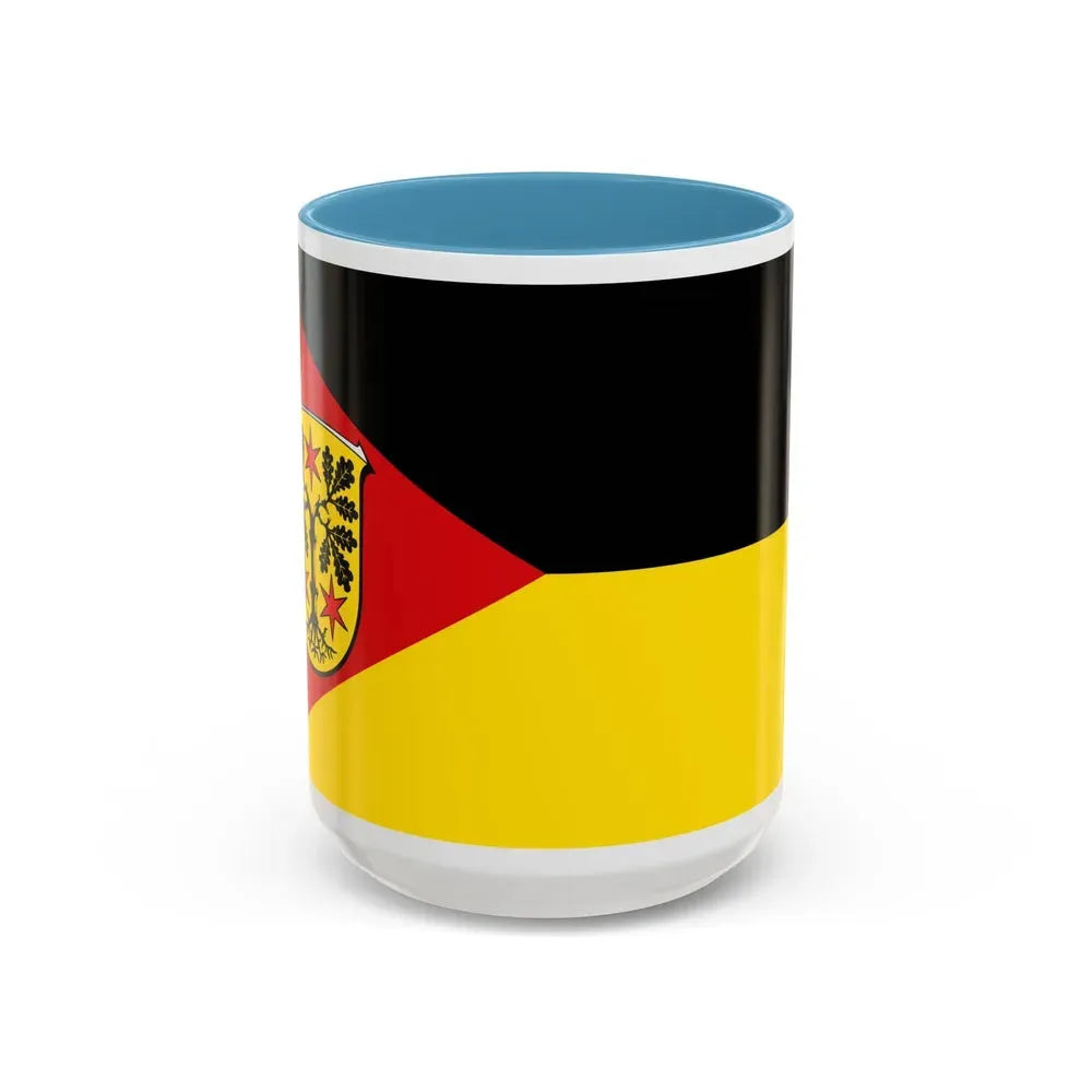Flag of Odenwaldkreis Germany - Accent Coffee Mug 15oz Light Blue - Go Mug Yourself