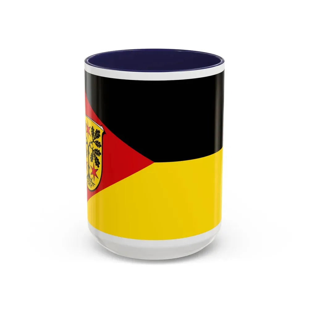 Flag of Odenwaldkreis Germany - Accent Coffee Mug 15oz Navy - Go Mug Yourself
