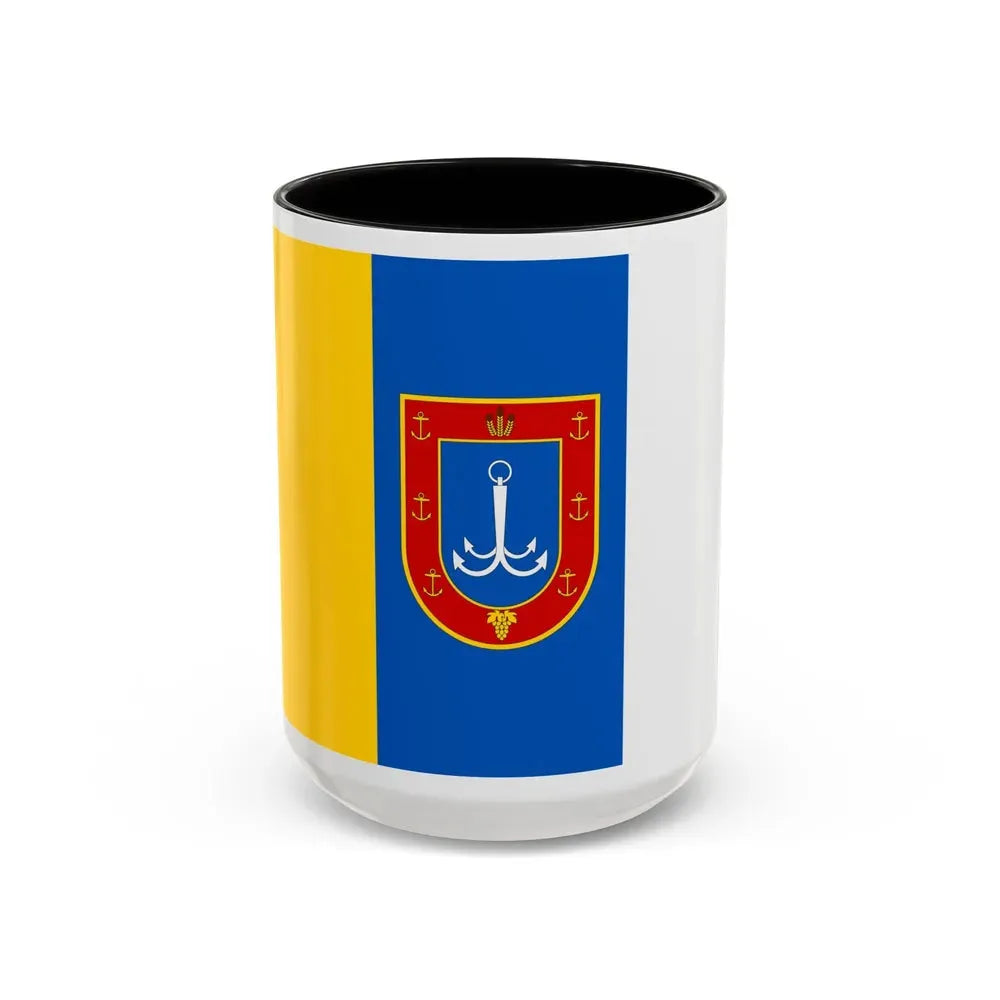 Flag of Odessa Oblast Ukraine - Accent Coffee Mug 15oz Black - Go Mug Yourself