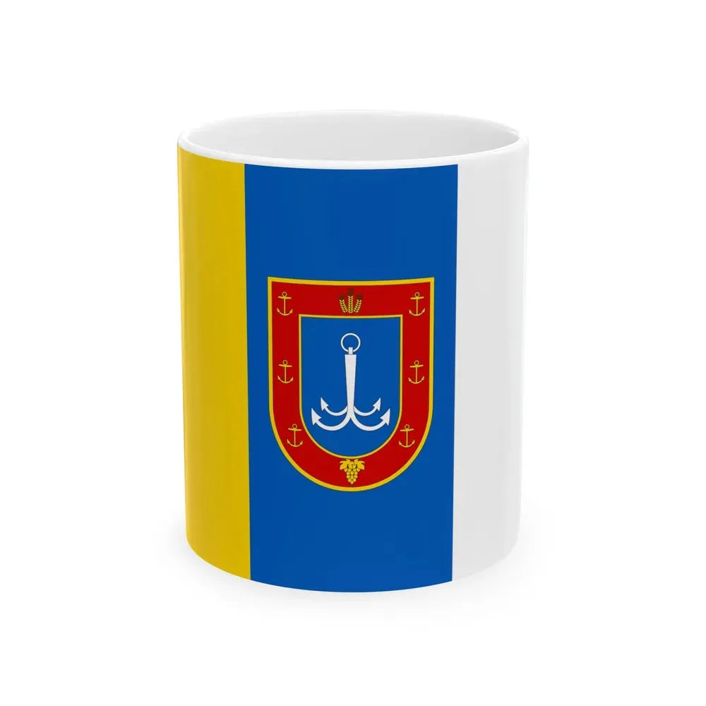 Flag of Odessa Oblast Ukraine - White Coffee Mug 11oz - Go Mug Yourself