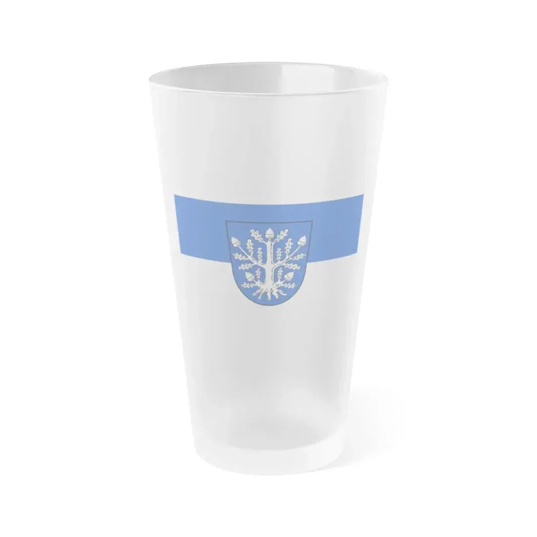 Flag of Offenbach am Main Germany - Frosted Pint Glass 16oz 16oz Frosted - Go Mug Yourself