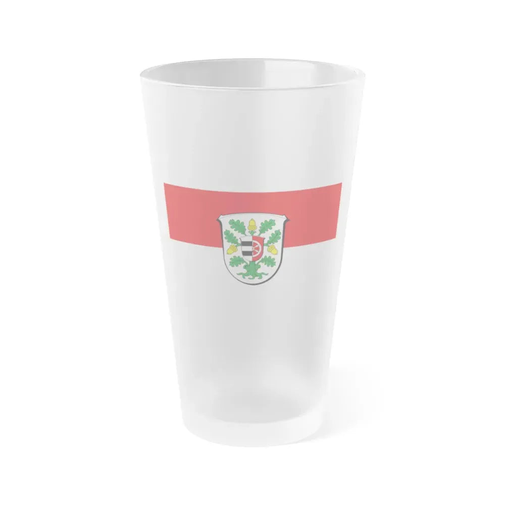 Flag of Offenbach Germany - Frosted Pint Glass 16oz 16oz Frosted - Go Mug Yourself