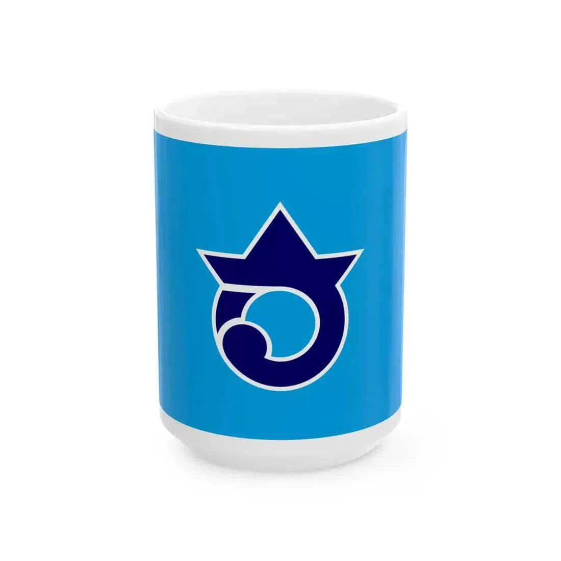 Flag of Ogatsu Miyagi 1964-2005 no text (Japan) White Coffee Mug 15oz - Go Mug Yourself