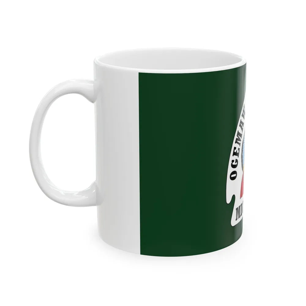 Flag of Ogemaw County Michigan (United States) White Coffee Mug - Go Mug Yourself