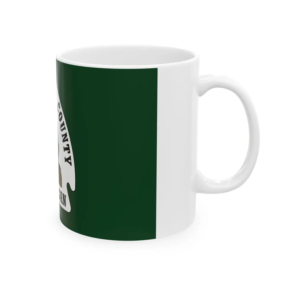 Flag of Ogemaw County Michigan (United States) White Coffee Mug - Go Mug Yourself