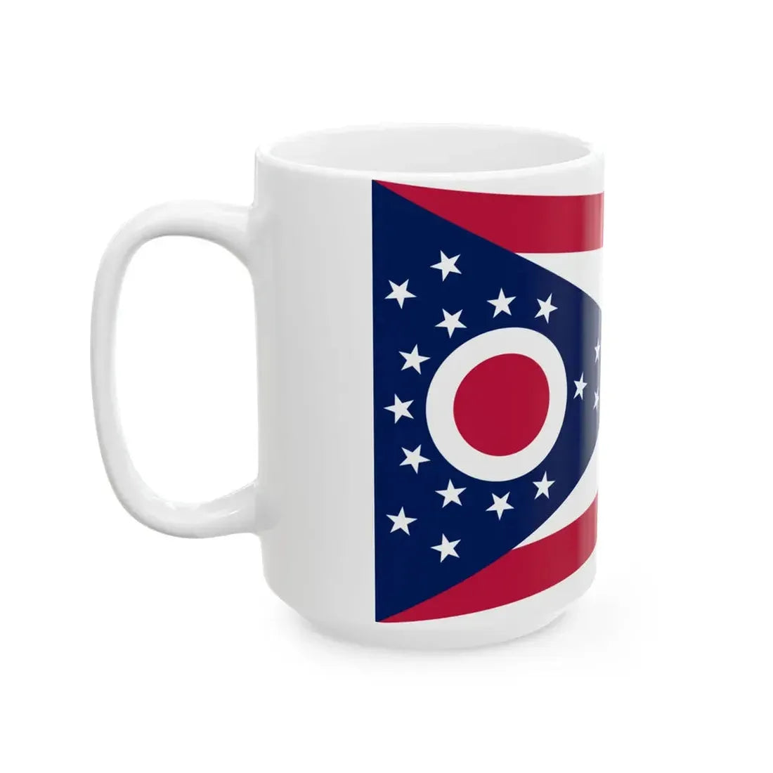 Flag of Ohio 3-2 (United States) White Coffee Mug - Go Mug Yourself