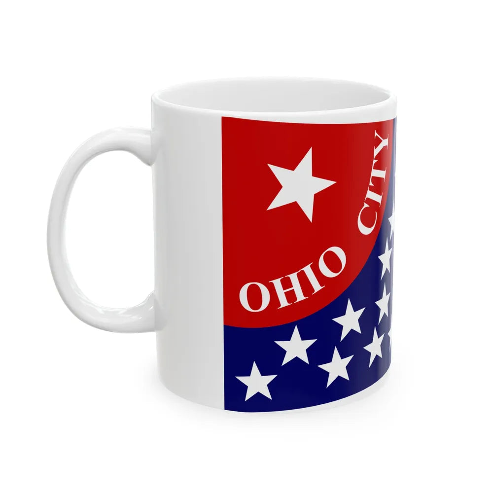 Flag of Ohio City Cleveland (United States) White Coffee Mug - Go Mug Yourself