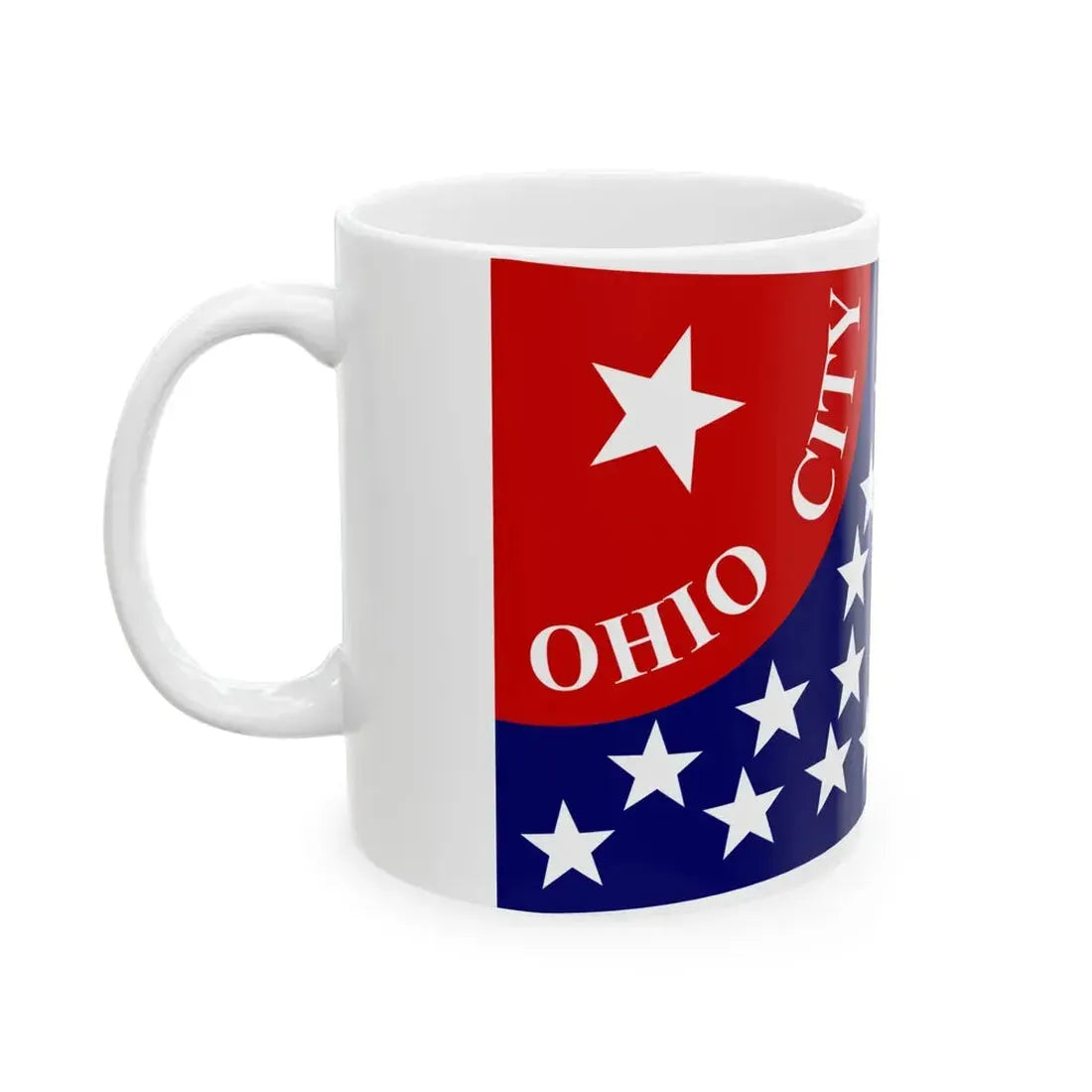 Flag of Ohio City Cleveland (United States) White Coffee Mug - Go Mug Yourself