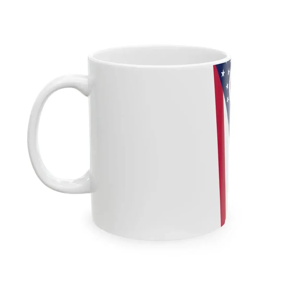 Flag of Ohio vertical (United States) White Coffee Mug - Go Mug Yourself